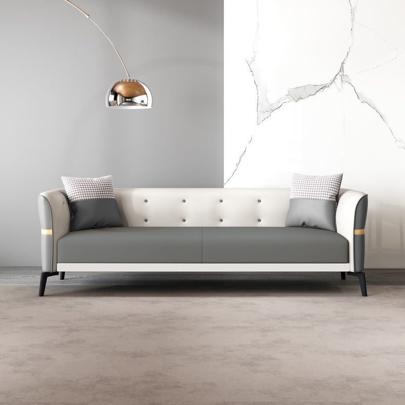 Moderne stijl bankimitatie lederen spons gestoffeerd omvergeworpen leunstoel sofa bed