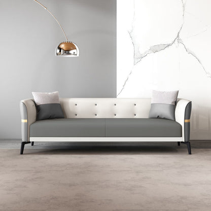 Moderne stijl bankimitatie lederen spons gestoffeerd omvergeworpen leunstoel sofa bed