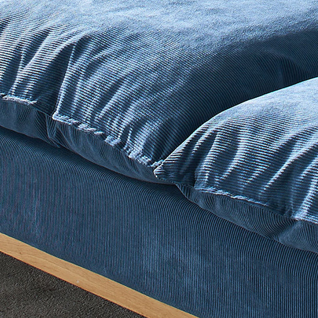 SOFA NORDICO DA 3 PERDIO CHE CILLATO POLIESTRO CHOUTO TOTTO CON CUSCHIONI E BASE IN LEGNO