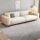 Contemporary White Cushions Standard Square Arm Slipcovered Sofa