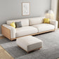 Contemporary White Cushions Standard Square Arm Slipcovered Sofa