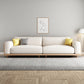Contemporary White Cushions Standard Square Arm Slipcovered Sofa
