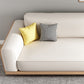 Contemporary White Cushions Standard Square Arm Slipcovered Sofa