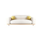 Contemporary White Cushions Standard Square Arm Slipcovered Sofa