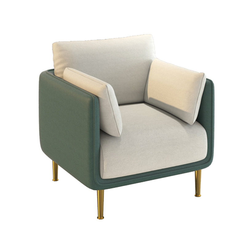 Contemporary Standard Faux Leather Stain Resistant Sofa Couch 31.5"L x 27.5"W x 33.5"H Army Green-White Clearhalo 'furn' 'furn_sofas' 'Furniture' 'Living Room Furniture' 'Sofa' 'sofas' 5727177