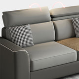 Modernes 4-Sitzer-Sofa mit quadratischen Armen für Wohnzimmer reversibler Abschnittal