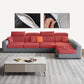 Modern 4-Seater Sofa with Square Arms for Living Room Reversible Sectional