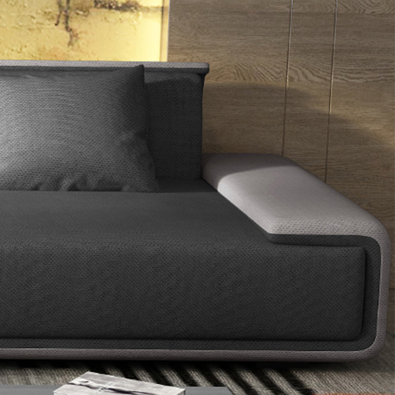 Divano sezionale a forma L contemporanea con braccio top per cuscino per soggiorno