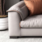 Tufted Pillow Top Arm Sofa with Chaise 133.86" W Faux Leather Sofa
