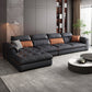 Tufted Pillow Top Arm Sofa with Chaise 133.86" W Faux Leather Sofa