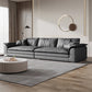 Pillow Top Arm Sofa & Chaise Faux Leather Cushions Loose Back Sofa