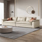 Pillow Top Arm Sofa & Chaise Faux Leather Cushions Loose Back Sofa