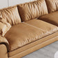 Pillow Top Arm Sofa & Chaise Faux Leather Cushions Loose Back Sofa