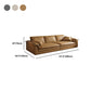 Pillow Top Arm Sofa & Chaise Faux Leather Cushions Loose Back Sofa