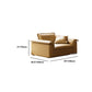 Pillow Top Arm Sofa & Chaise Faux Leather Cushions Loose Back Sofa