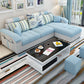 Loose Back Sofa & Chaise Nordic Linen Pillow Top Sofa - 31.5" H