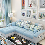 Loose Back Sofa & Chaise Nordic Linen Pillow Top Sofa - 31.5" H