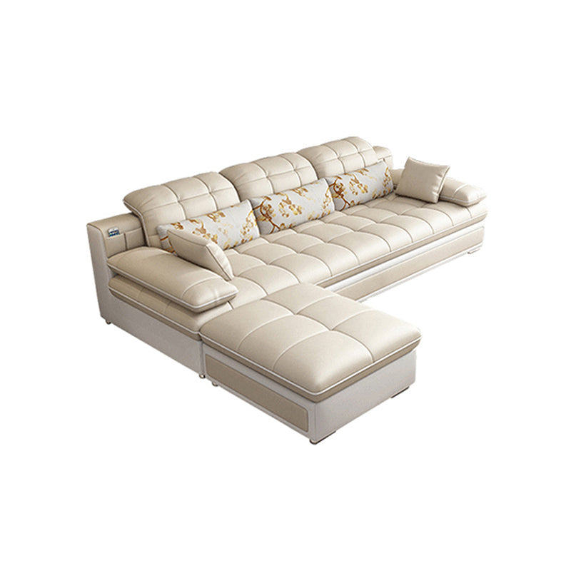 Canapé en faux cuir contemporain et chaise biscuit dos coussin canapé