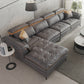Grey Modern Tufted Sofa & Chaise Stain Resistant Sectional 41.33" H Clearhalo 'furn' 'furn_sectionals' 'Furniture' 'Living Room Furniture' 'Sectionals' 5727396