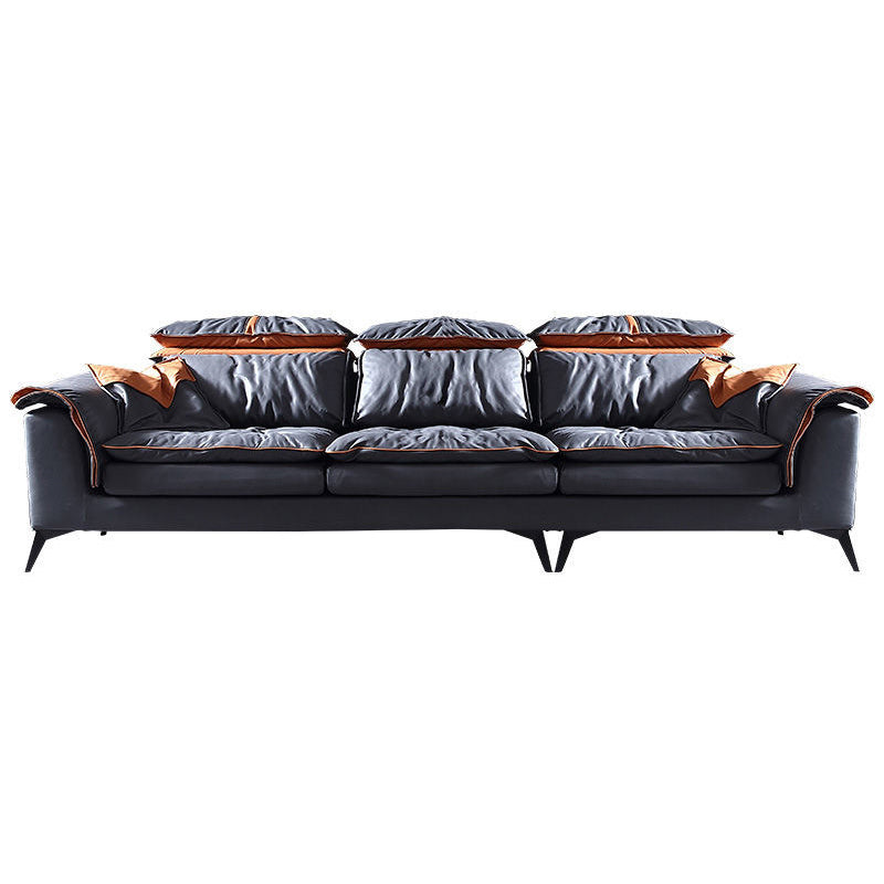 Grey Modern Tufted Sofa & Chaise Stain Resistant Sectional 41.33" H 108"L x 39"W x 41"H Horizontal Clearhalo 'furn' 'furn_sectionals' 'Furniture' 'Living Room Furniture' 'Sectionals' 5727402