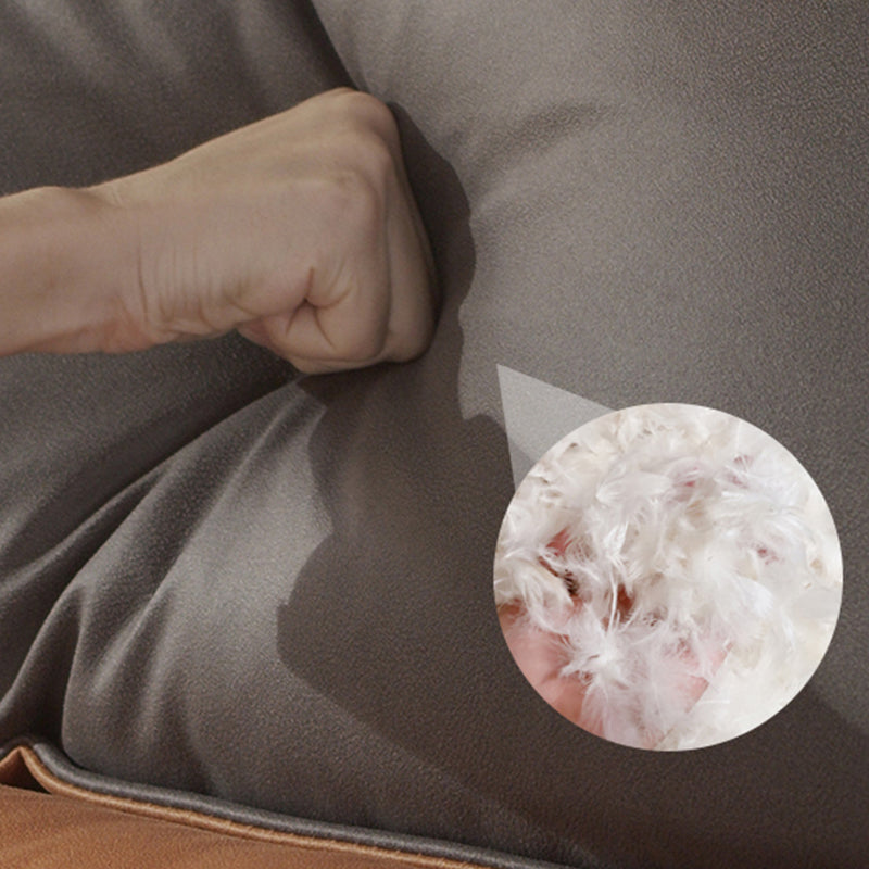 Grey Modern Tufted Sofa & Chaise Stain Resistant Sectional 41.33" H Clearhalo 'furn' 'furn_sectionals' 'Furniture' 'Living Room Furniture' 'Sectionals' 5727407