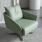 Contemporary Bonded Leather Pillow Back 4-Star Accent Armchair Green 1 Piece Clearhalo 'Accent Chairs' 'accent_chairs' 'Chairs & Seating' 'furn' 'furn_accent_chairs' 'Furniture' 'Living Room Furniture' 5727872