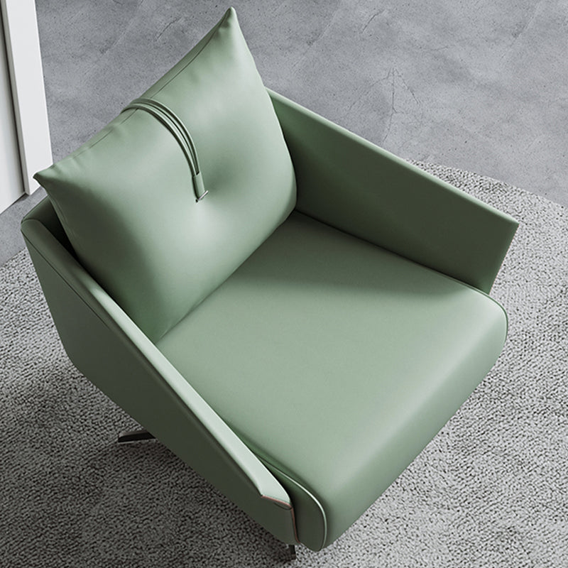 Contemporary Bonded Leather Pillow Back 4-Star Accent Armchair Clearhalo 'Accent Chairs' 'accent_chairs' 'Chairs & Seating' 'furn' 'furn_accent_chairs' 'Furniture' 'Living Room Furniture' 5727875