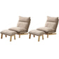 Contemporary Fabric Armless Removable Slipcover Lounge Accent Chair