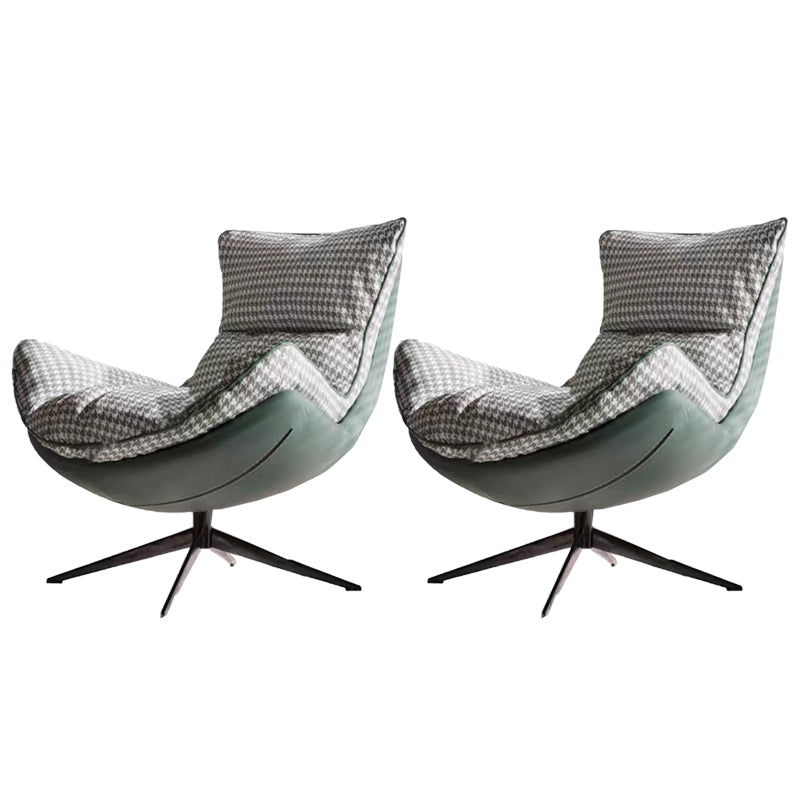 Contemporary Swivel Armless Removable Slipcover Lounge Accent Chair