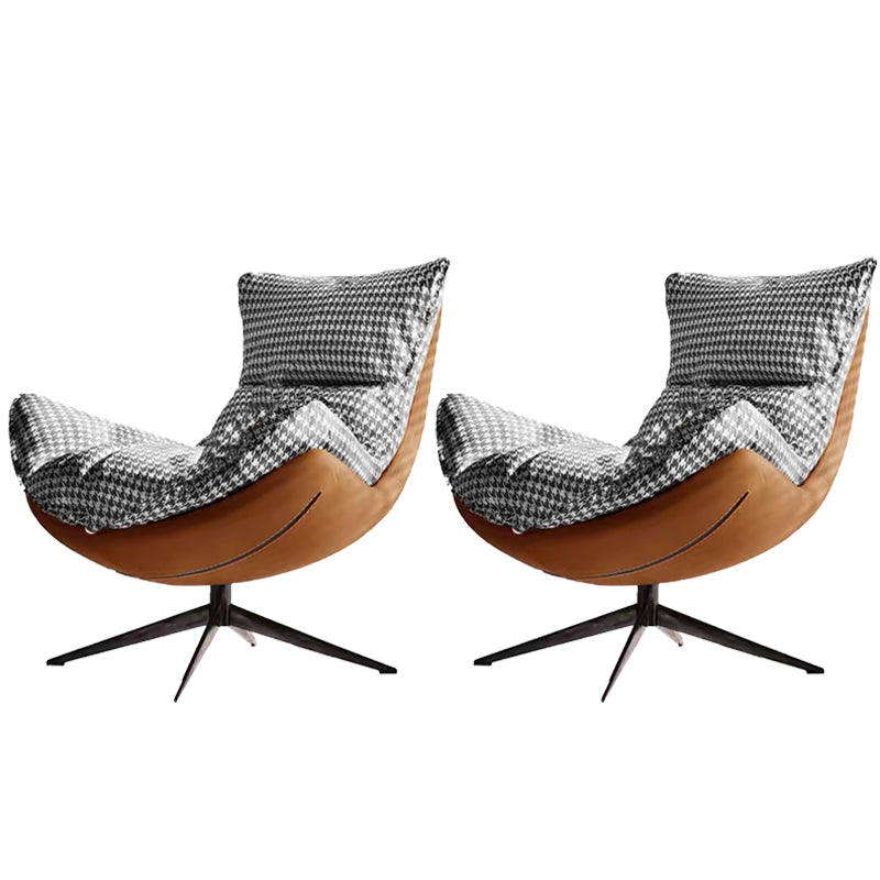 Contemporary Swivel Armless Removable Slipcover Lounge Accent Chair