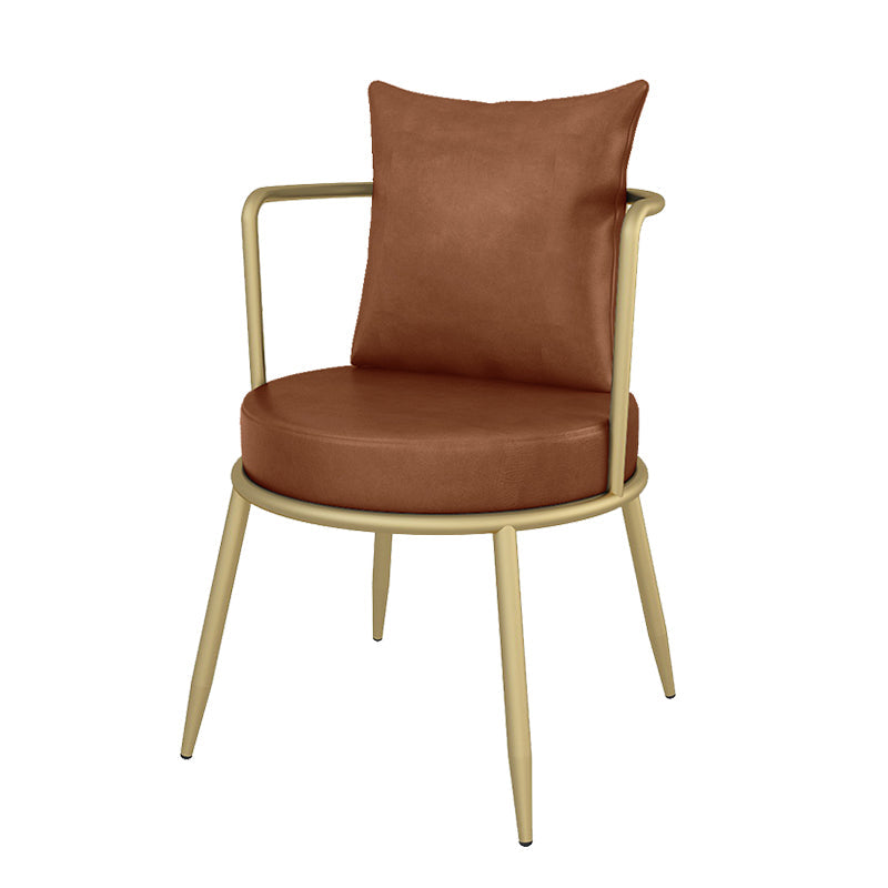 Glam Style 21.65 " Wide Pillow Back Metal Frame Sponge Arm Chair