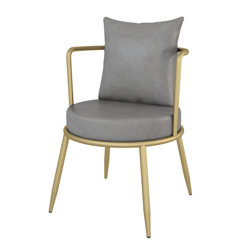 Glam Style 21.65 " Wide Pillow Back Metal Frame Sponge Arm Chair