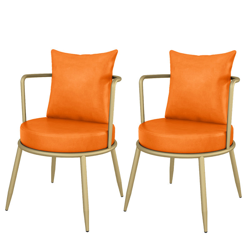 Glam Style 21.65 " Wide Pillow Back Metal Frame Sponge Arm Chair