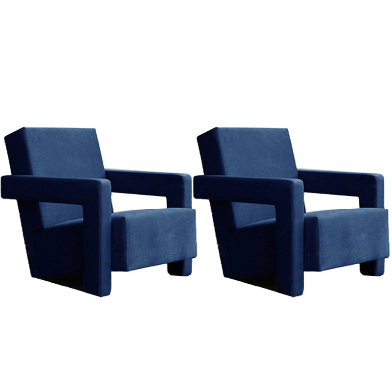 Mid-Century Modern Solid Color Accent Armchair Fixed Back Arm Chair for Living Room Blue 2 Piece Set Clearhalo 'Accent Chairs' 'accent_chairs' 'Chairs & Seating' 'furn' 'furn_accent_chairs' 'Furniture' 'Living Room Furniture' 5727998