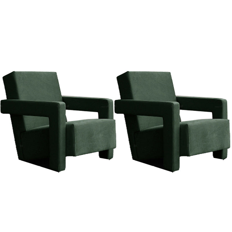 Mid-Century Modern Solid Color Accent Armchair Fixed Back Arm Chair for Living Room Green 2 Piece Set Clearhalo 'Accent Chairs' 'accent_chairs' 'Chairs & Seating' 'furn' 'furn_accent_chairs' 'Furniture' 'Living Room Furniture' 5727999