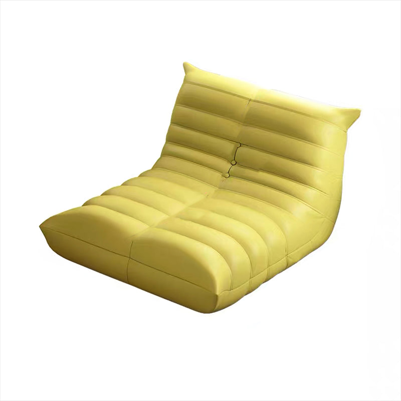 Modern Style No Armrest Cushioned Back with Soft Cushion Filled Parsons Chair Yellow 1 Piece Clearhalo 'Accent Chairs' 'accent_chairs' 'Chairs & Seating' 'furn' 'furn_accent_chairs' 'Furniture' 'Living Room Furniture' 5728007