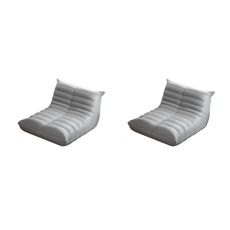 Modern Style No Armrest Cushioned Back with Soft Cushion Filled Parsons Chair Grey 2 Piece Set Clearhalo 'Accent Chairs' 'accent_chairs' 'Chairs & Seating' 'furn' 'furn_accent_chairs' 'Furniture' 'Living Room Furniture' 5728011