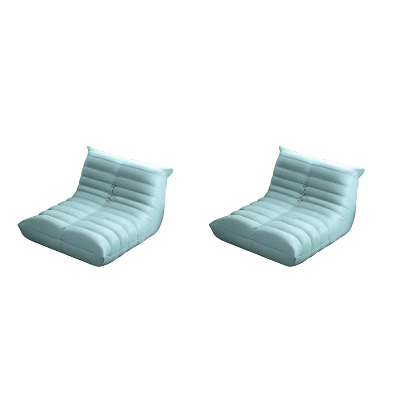Modern Style No Armrest Cushioned Back with Soft Cushion Filled Parsons Chair Sky Blue 2 Piece Set Clearhalo 'Accent Chairs' 'accent_chairs' 'Chairs & Seating' 'furn' 'furn_accent_chairs' 'Furniture' 'Living Room Furniture' 5728013