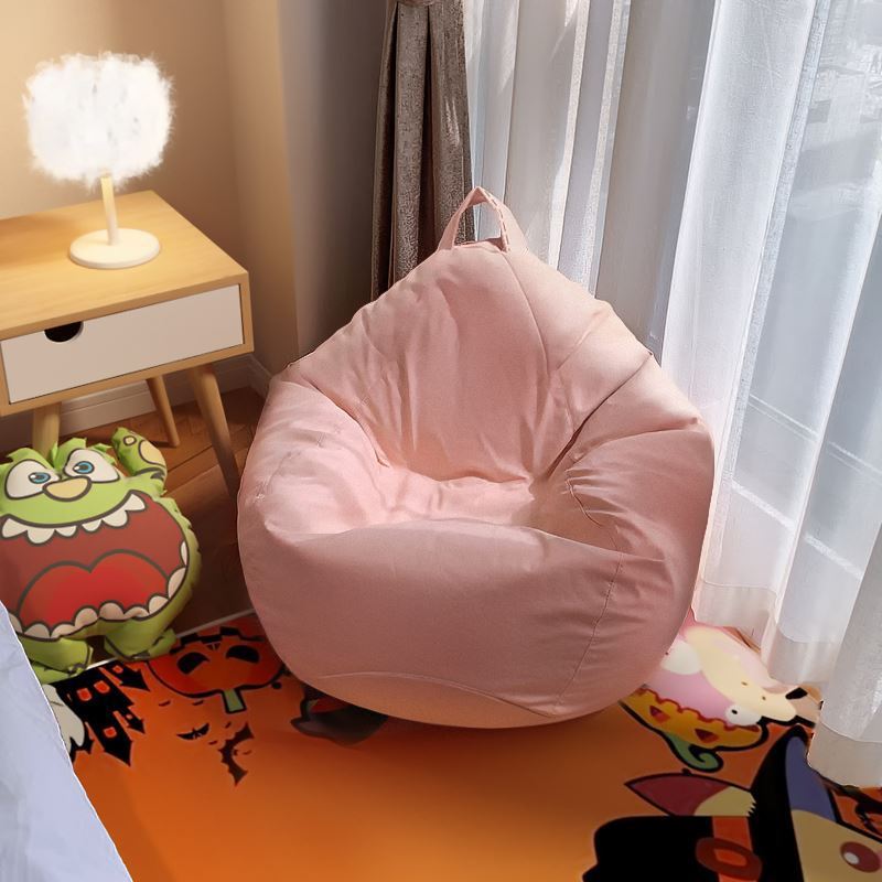 Sedia a colore solido con ottomana e cuscino sedia senza braccio per soggiorno