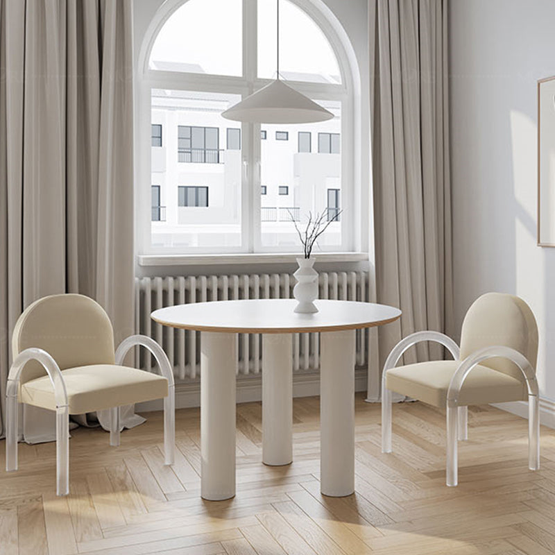 Basique à quatre jambes serrées car dos de couleur de couleur de couleur solide ensemble pour le salon