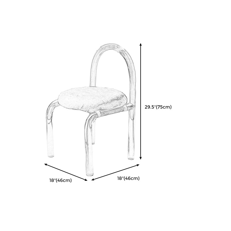 Basique à quatre jambes serrées car dos de couleur de couleur de couleur solide ensemble pour le salon