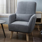 Arms Included Accent Chair Cotton Blend Chair With 4 Legs Base