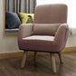 Arms Included Accent Chair Cotton Blend Chair With 4 Legs Base