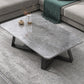 17.72" Tall Glam Style Coffee Cocktail Table Slate Rectangular Coffee Table 31.5"L x 20"W x 18"H Gray Clearhalo 'Coffee & Accent Tables' 'Coffee Tables' 'coffee_tables' 'furn' 'furn_coffee_tables' 'Furniture' 'Living Room Furniture' 5728243