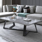 17.72" Tall Glam Style Coffee Cocktail Table Slate Rectangular Coffee Table Clearhalo 'Coffee & Accent Tables' 'Coffee Tables' 'coffee_tables' 'furn' 'furn_coffee_tables' 'Furniture' 'Living Room Furniture' 5728244