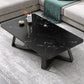 17.72" Tall Glam Style Coffee Cocktail Table Slate Rectangular Coffee Table 31.5"L x 20"W x 18"H Black Clearhalo 'Coffee & Accent Tables' 'Coffee Tables' 'coffee_tables' 'furn' 'furn_coffee_tables' 'Furniture' 'Living Room Furniture' 5728245