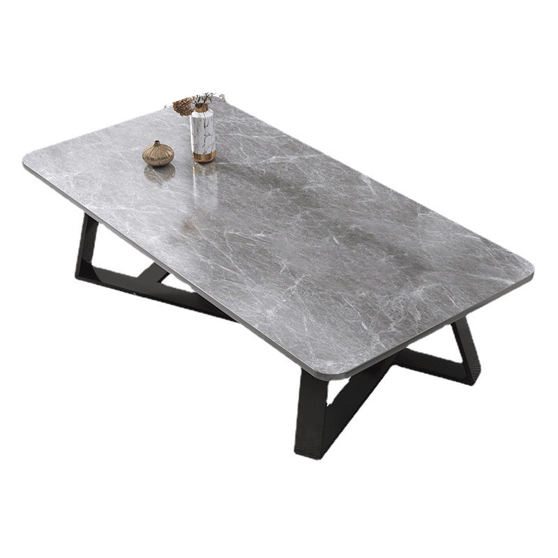 17.72" Tall Glam Style Coffee Cocktail Table Slate Rectangular Coffee Table Clearhalo 'Coffee & Accent Tables' 'Coffee Tables' 'coffee_tables' 'furn' 'furn_coffee_tables' 'Furniture' 'Living Room Furniture' 5728248