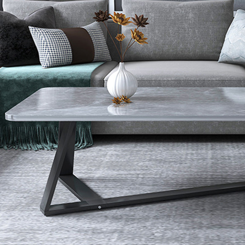17.72" Tall Glam Style Coffee Cocktail Table Slate Rectangular Coffee Table Clearhalo 'Coffee & Accent Tables' 'Coffee Tables' 'coffee_tables' 'furn' 'furn_coffee_tables' 'Furniture' 'Living Room Furniture' 5728252
