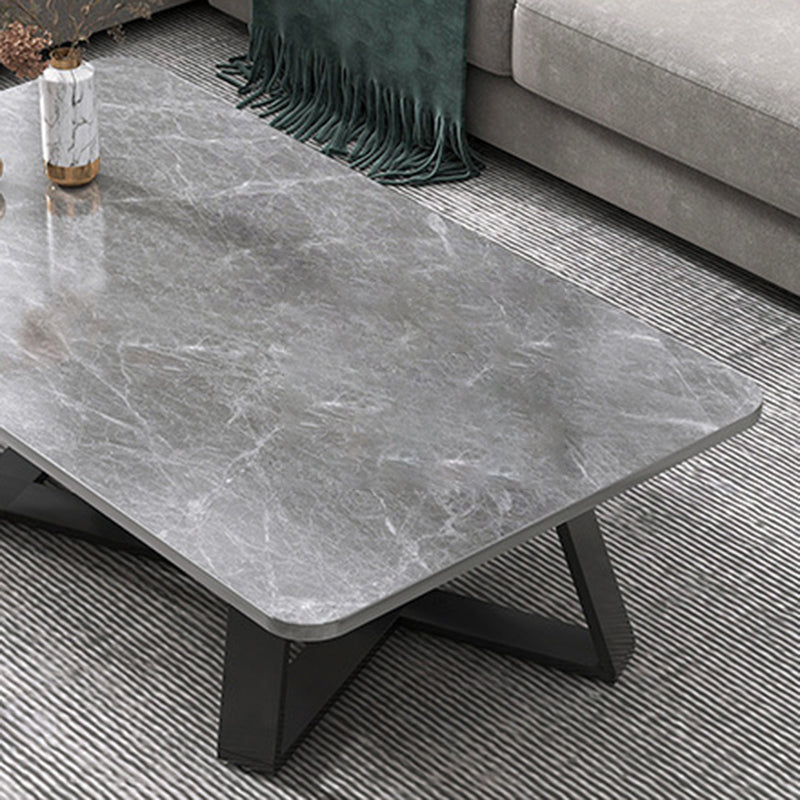 17.72" Tall Glam Style Coffee Cocktail Table Slate Rectangular Coffee Table Clearhalo 'Coffee & Accent Tables' 'Coffee Tables' 'coffee_tables' 'furn' 'furn_coffee_tables' 'Furniture' 'Living Room Furniture' 5728253