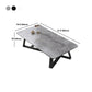 17.72" Tall Glam Style Coffee Cocktail Table Slate Rectangular Coffee Table Clearhalo 'Coffee & Accent Tables' 'Coffee Tables' 'coffee_tables' 'furn' 'furn_coffee_tables' 'Furniture' 'Living Room Furniture' 5728254